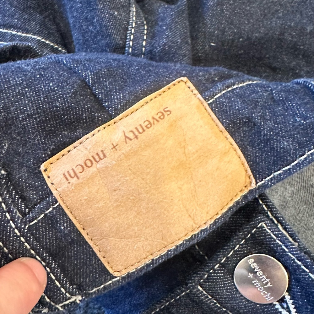 Seventy + Mochi Dark Wash High Rise Contrast Stitch Queenie Jeans Nightfall 25 - Picture 10 of 12